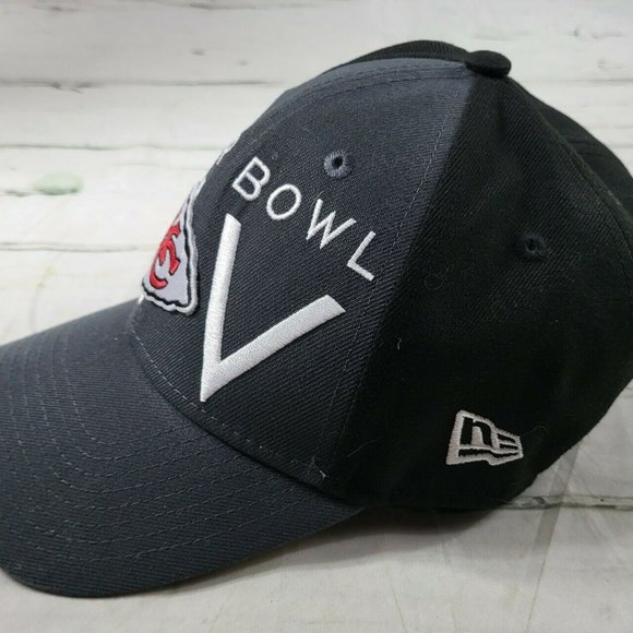 New Era 9Forty KC Kansas City Chiefs Superbowl LIV Adjustable Baseball Cap EUC - Picture 2 of 6
